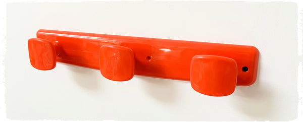 Porte Manteaux Vintage Orange Années 70 SYLA 3 Patères
