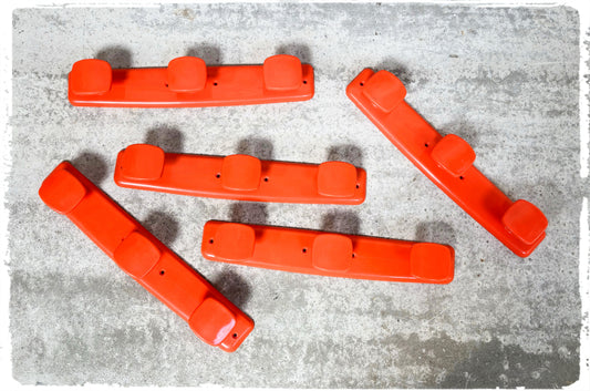Porte Manteaux Vintage Orange Années 70 SYLA 3 Patères