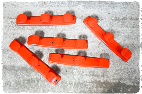 Porte Manteaux Vintage Orange Années 70 SYLA 3 Patères