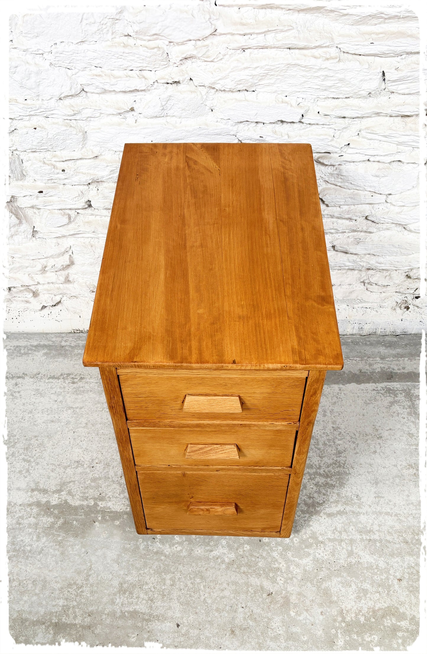 Meuble Rangement Vintage d'Administration en Chêne Doré