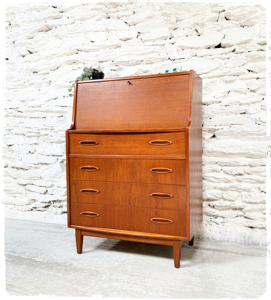 Secrétaire Rangement Vintage Jentique en Teck