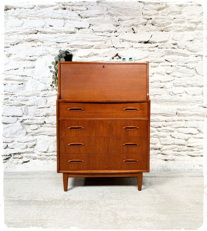 Secrétaire Rangement Vintage Jentique en Teck