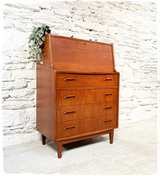 Secrétaire Rangement Vintage Jentique en Teck