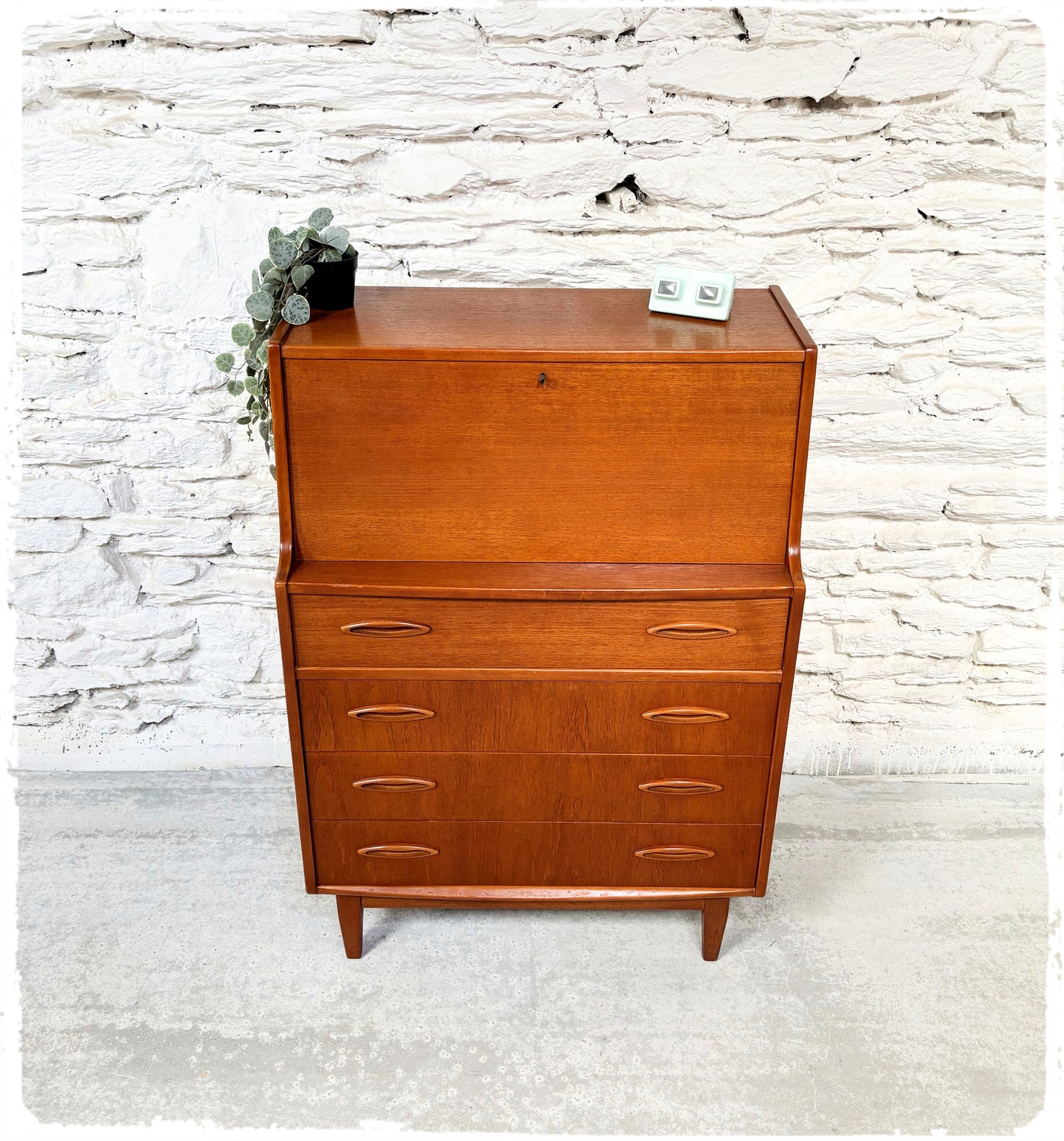 Secrétaire Rangement Vintage Jentique en Teck