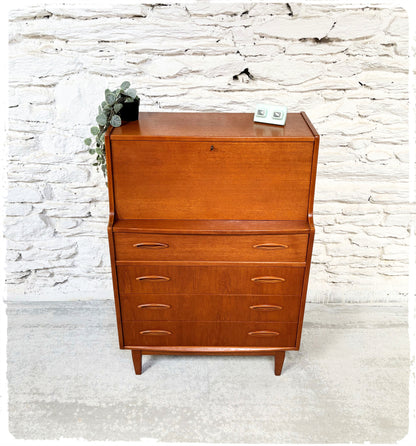 Secrétaire Rangement Vintage Jentique en Teck