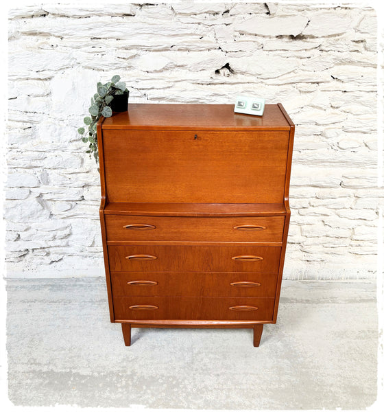 Secrétaire Rangement Vintage Jentique en Teck