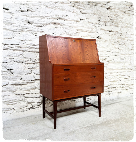 Secrétaire Scandinave Vintage en Teck