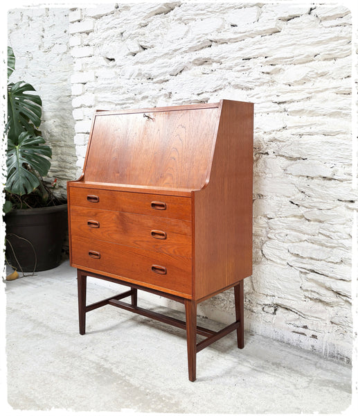 Secrétaire Scandinave Vintage en Teck