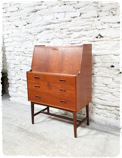 Secrétaire Scandinave Vintage en Teck