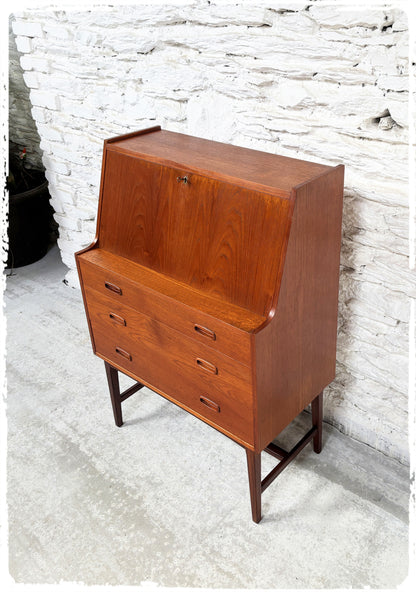 Secrétaire Scandinave Vintage en Teck