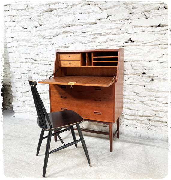 Secrétaire Scandinave Vintage en Teck