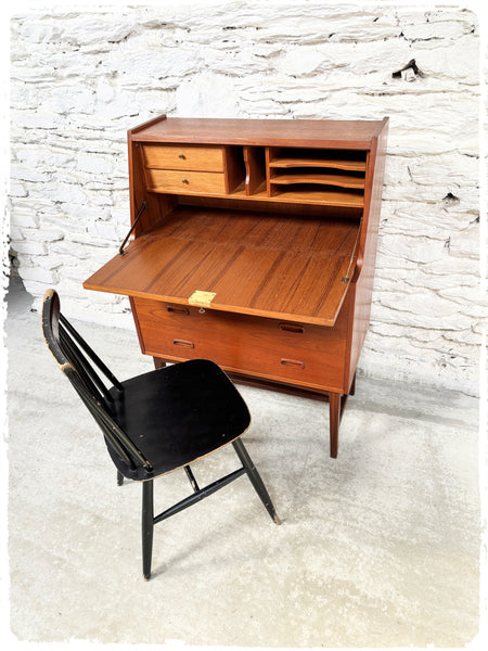 Secrétaire Scandinave Vintage en Teck