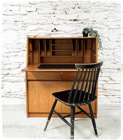 Secrétaire Vintage en Teck Doré