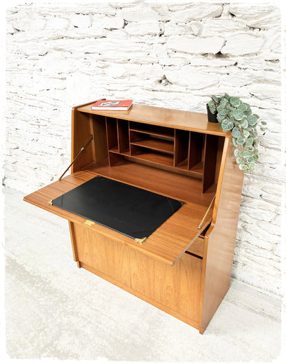 Secrétaire Vintage en Teck Doré