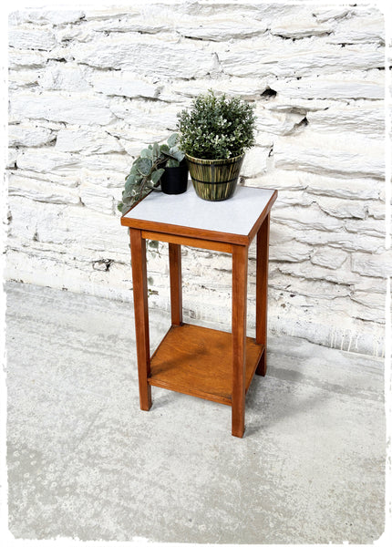 Sellette Porte Plantes Vintage en Bois et Formica
