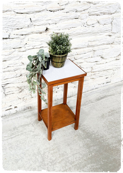 Sellette Porte Plantes Vintage en Bois et Formica