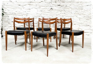 Suite de 6 Chaises Vintage Style Scandinave