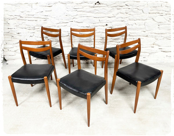 Suite de 6 Chaises Vintage Style Scandinave