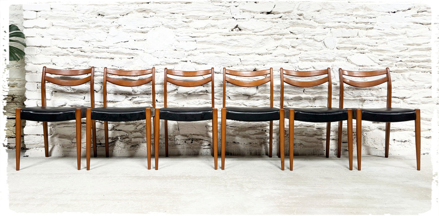 Suite de 6 Chaises Vintage Style Scandinave
