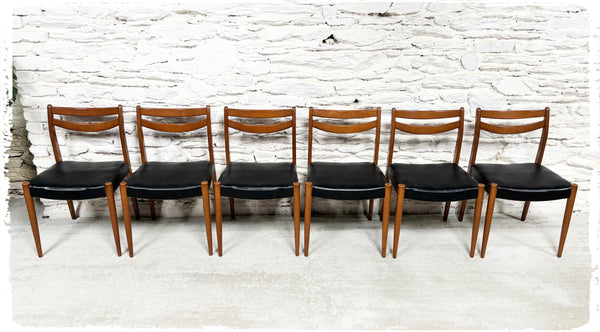 Suite de 6 Chaises Vintage Style Scandinave