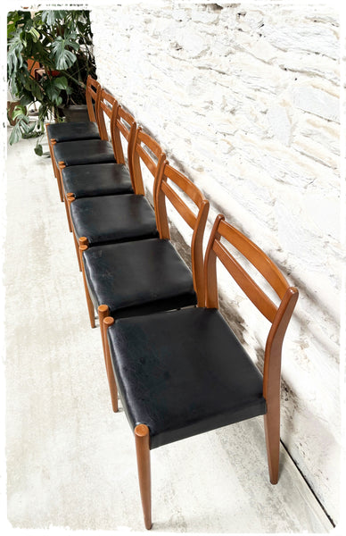 Suite de 6 Chaises Vintage Style Scandinave