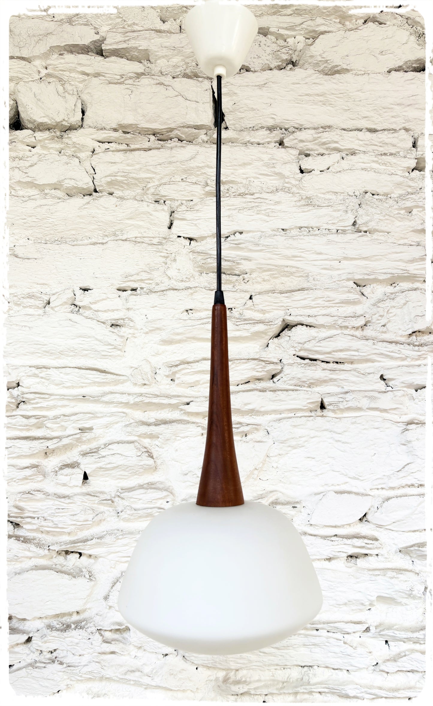 Suspension Vintage Opale & Teck