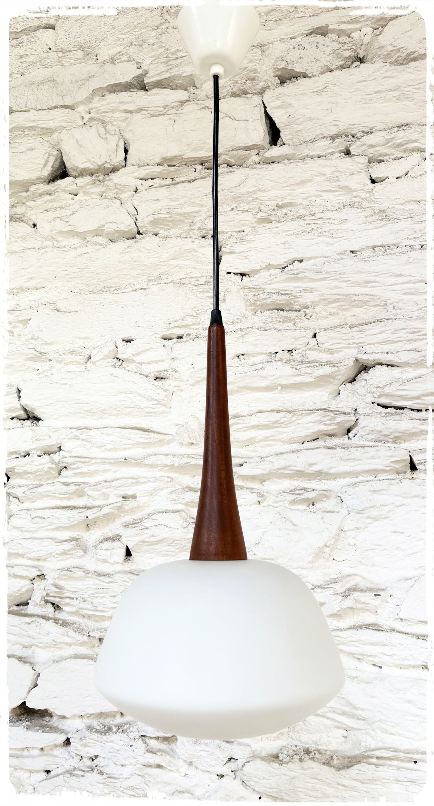 Suspension Vintage Opale & Teck