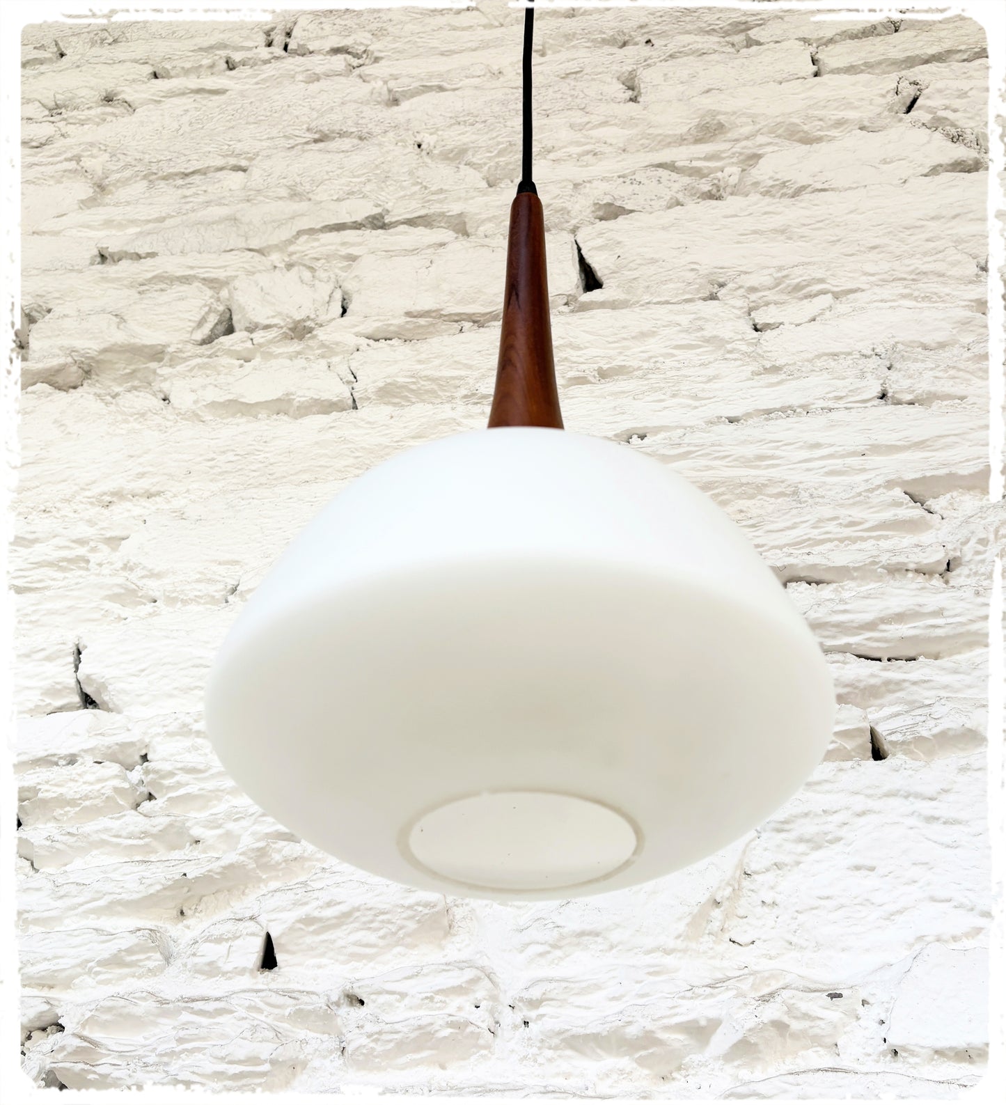 Suspension Vintage Opale & Teck