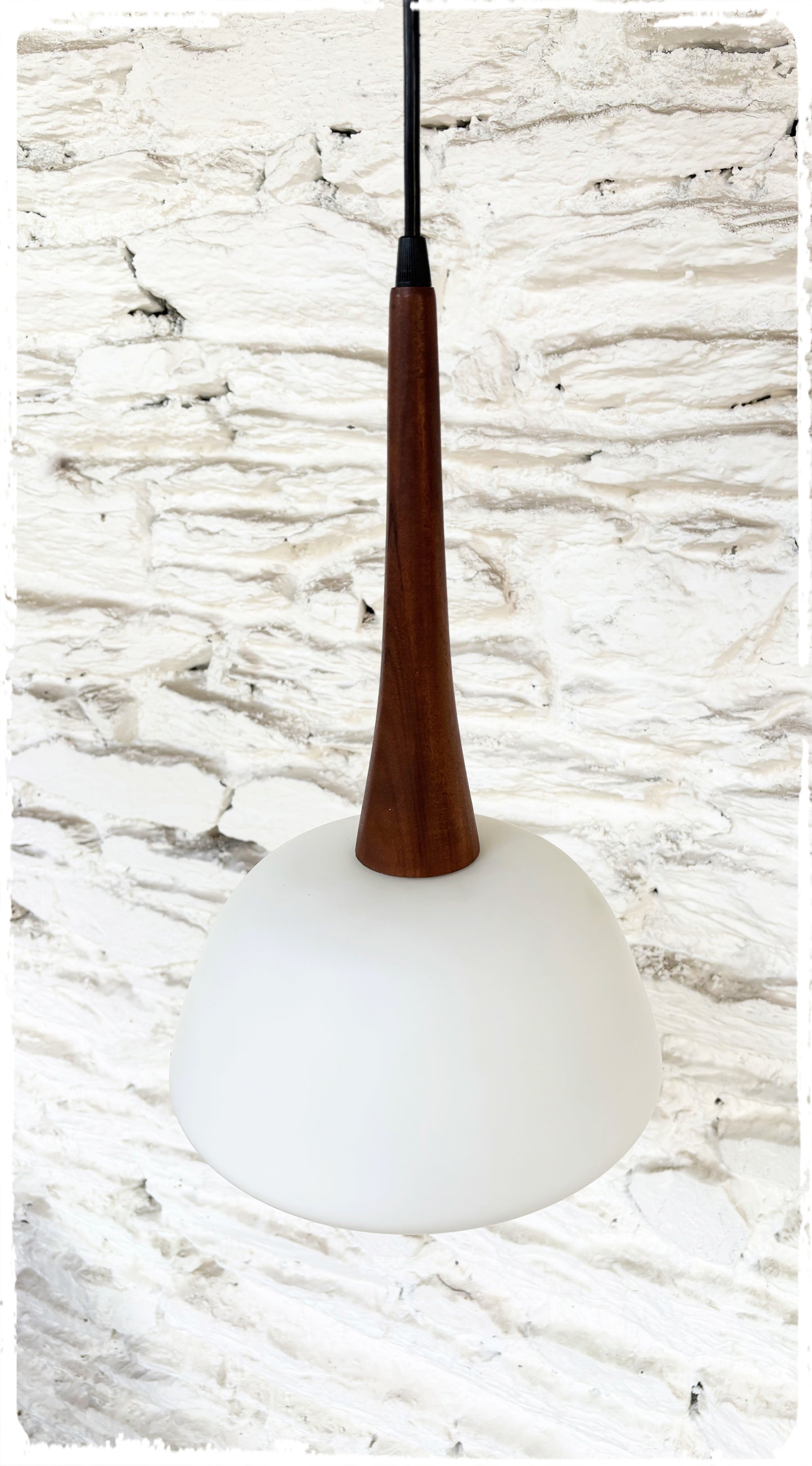 Suspension Vintage Opale & Teck