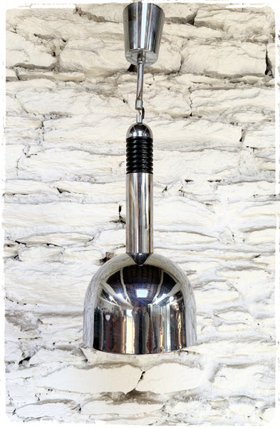 Suspension Vintage Années 70 en Métal Chromé