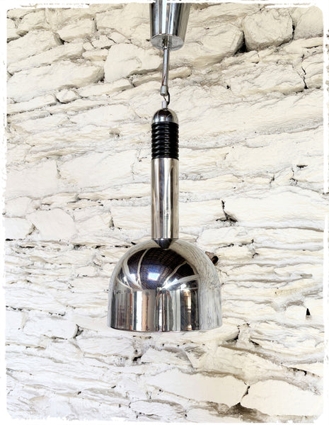 Suspension Vintage Années 70 en Métal Chromé