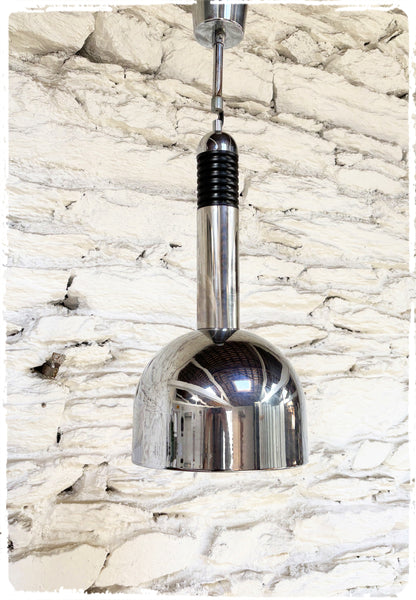 Suspension Vintage Années 70 en Métal Chromé