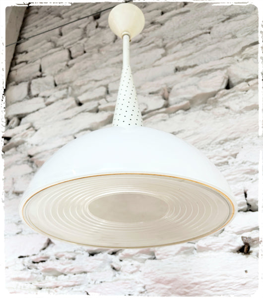 Paire de Suspensions Vintage Holphane Années 50
