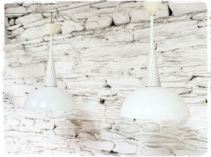 Paire de Suspensions Vintage Holphane Années 50