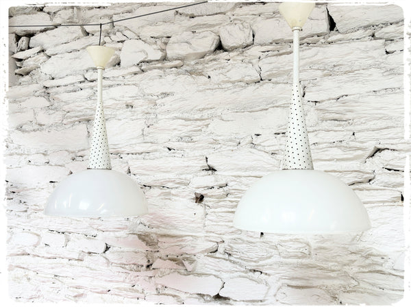 Paire de Suspensions Vintage Holphane Années 50