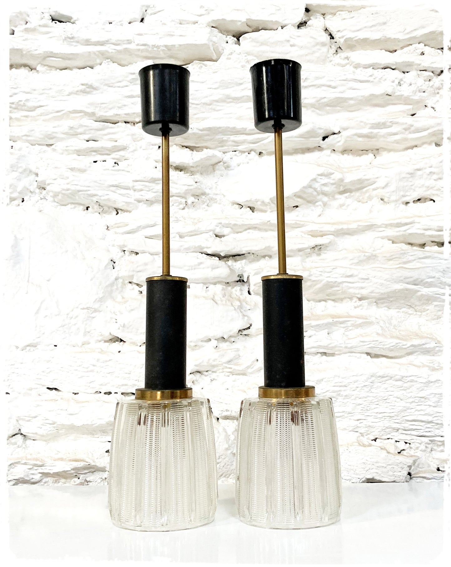 Paire de Suspensions Vintage Moderniste