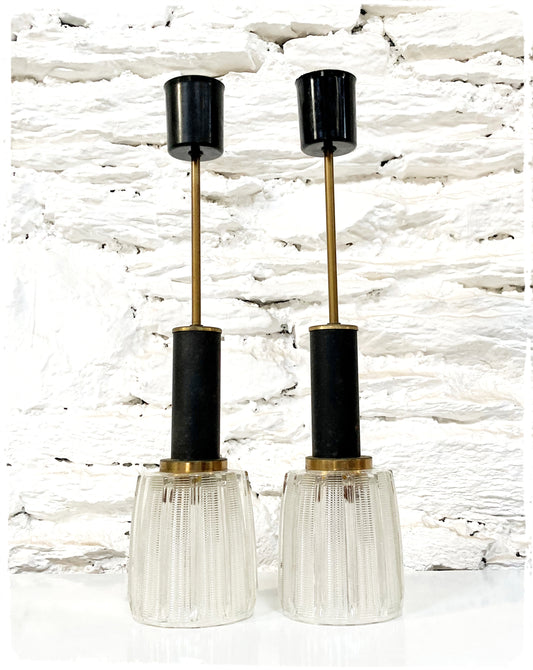 Paire de Suspensions Vintage Moderniste