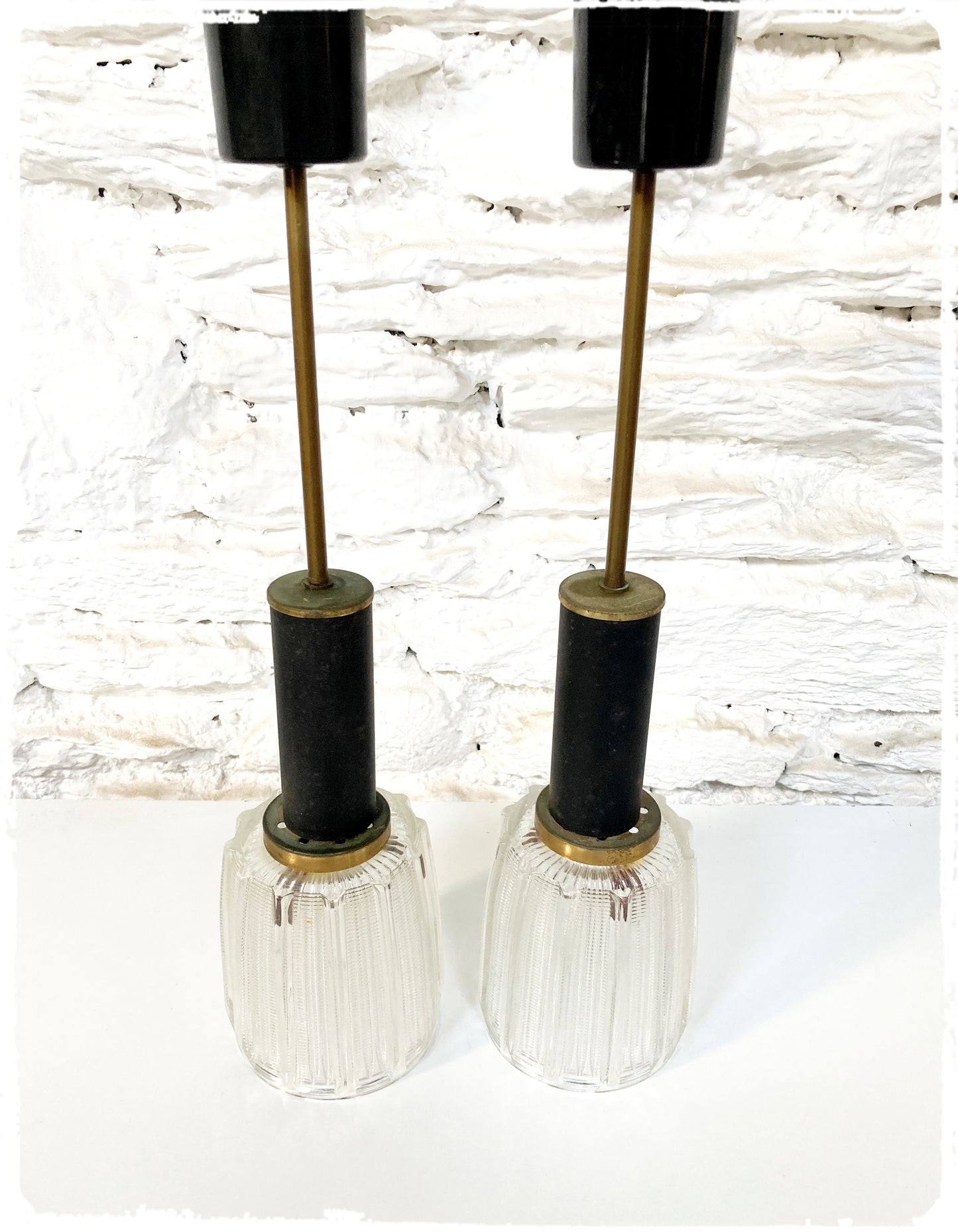 Paire de Suspensions Vintage Moderniste