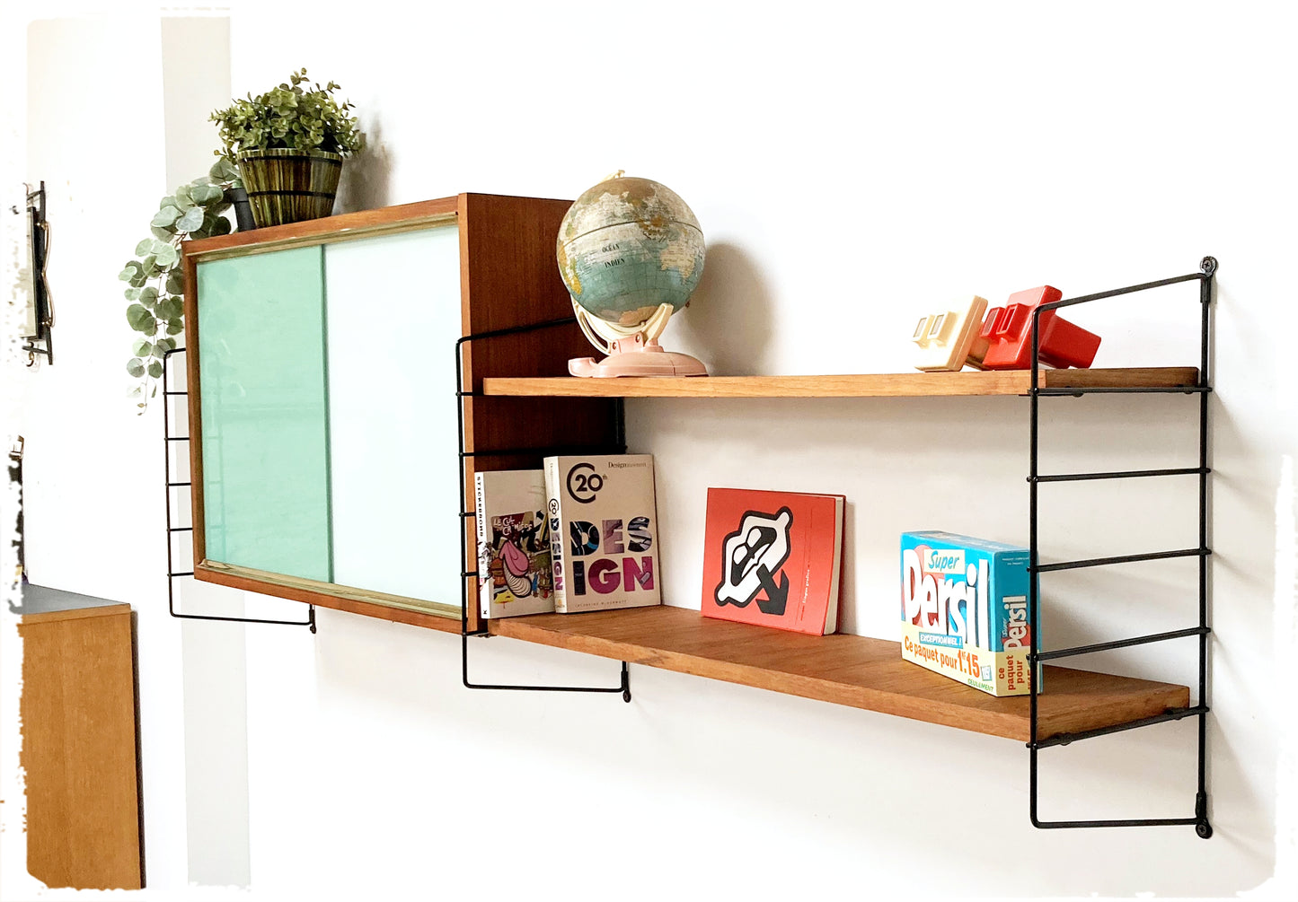 Système Mural Vintage en Teck Style String Tomado