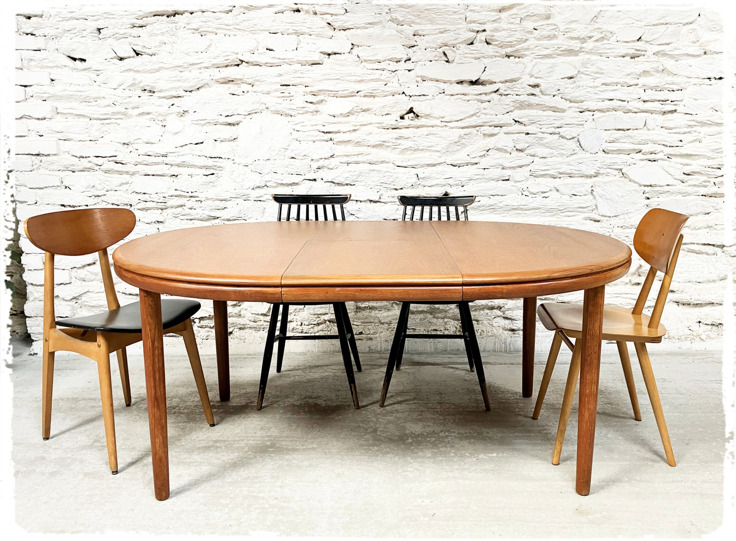 Table à Manger Vintage Scandinave Extensible en Teck