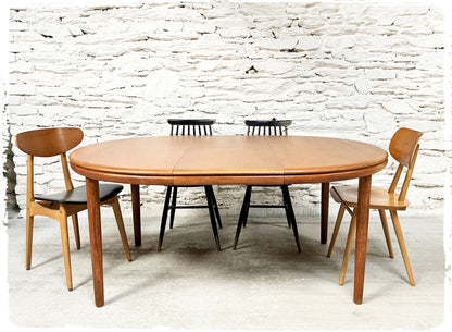 Table à Manger Vintage Scandinave Extensible en Teck