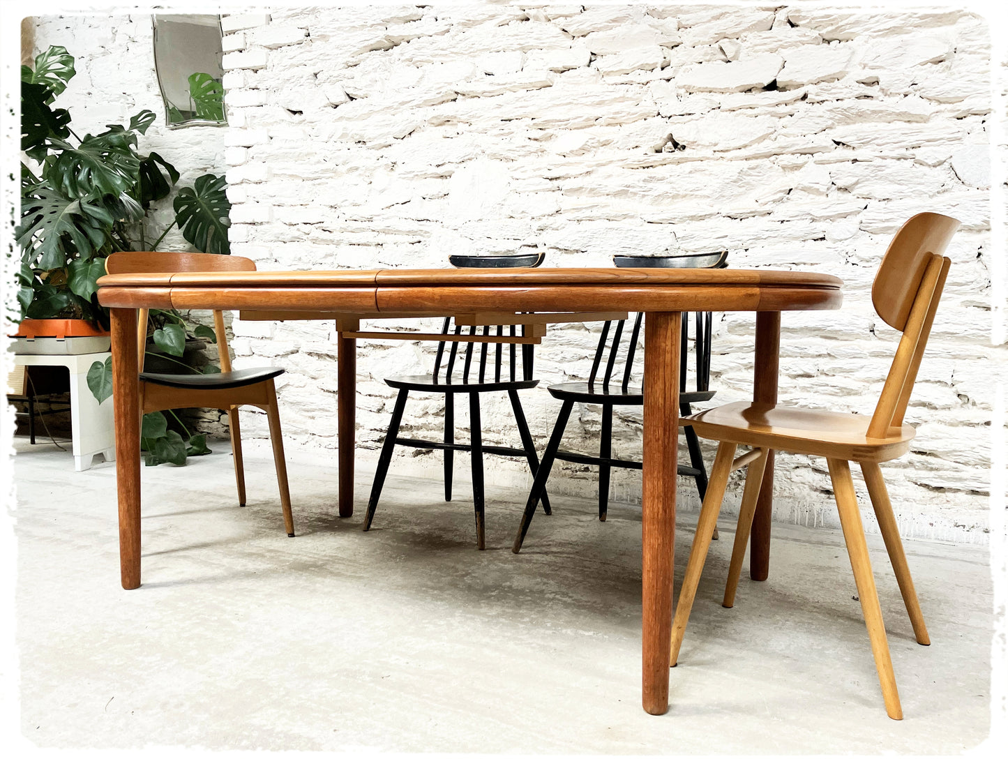 Table à Manger Vintage Scandinave Extensible en Teck