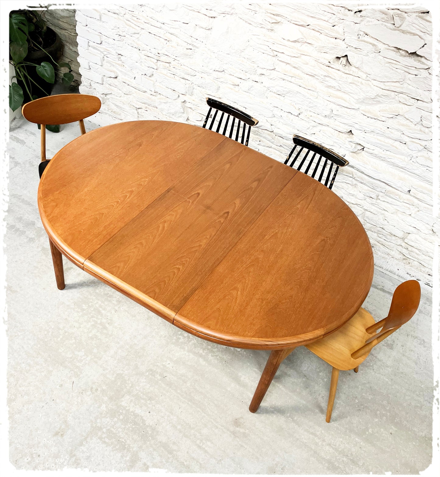 Table à Manger Vintage Scandinave Extensible en Teck