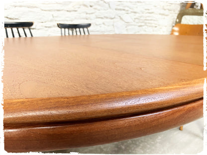 Table à Manger Vintage Scandinave Extensible en Teck