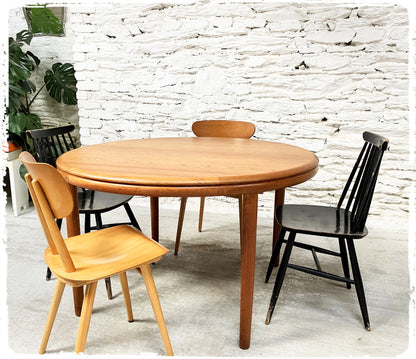 Table à Manger Vintage Scandinave Extensible en Teck