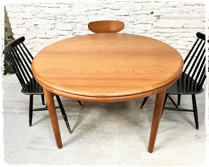 Table à Manger Vintage Scandinave Extensible en Teck