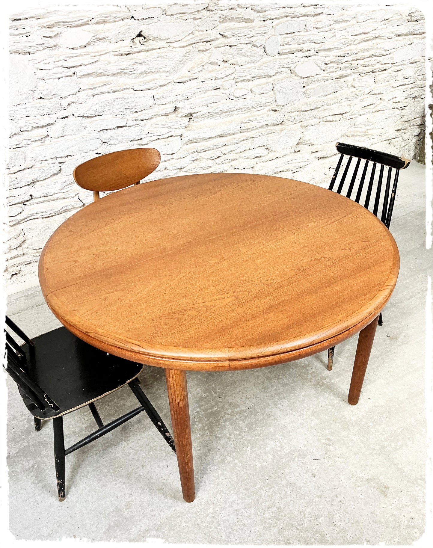 Table à Manger Vintage Scandinave Extensible en Teck