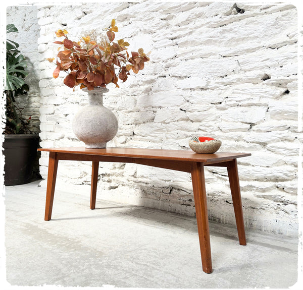 Table Basse Vintage Chêne Pieds Compas