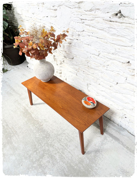 Table Basse Vintage Chêne Pieds Compas