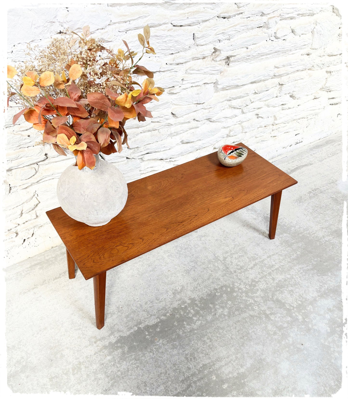 Table Basse Vintage Chêne Pieds Compas
